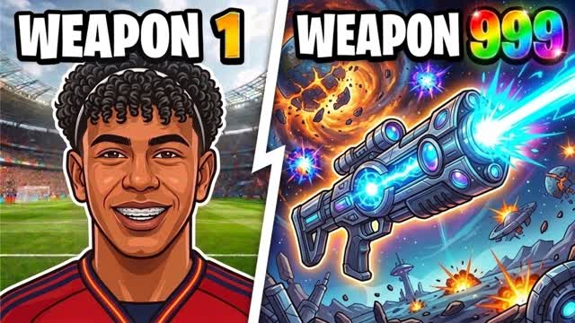 ⚽ WC GUN GAME 🔫 CHAOS NONSTOP — Fortnite Creative map cover art