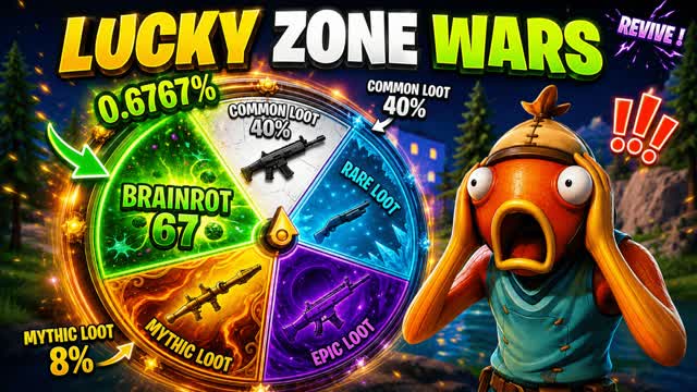 LUCKY ZONE WARS — Fortnite Creative map cover art