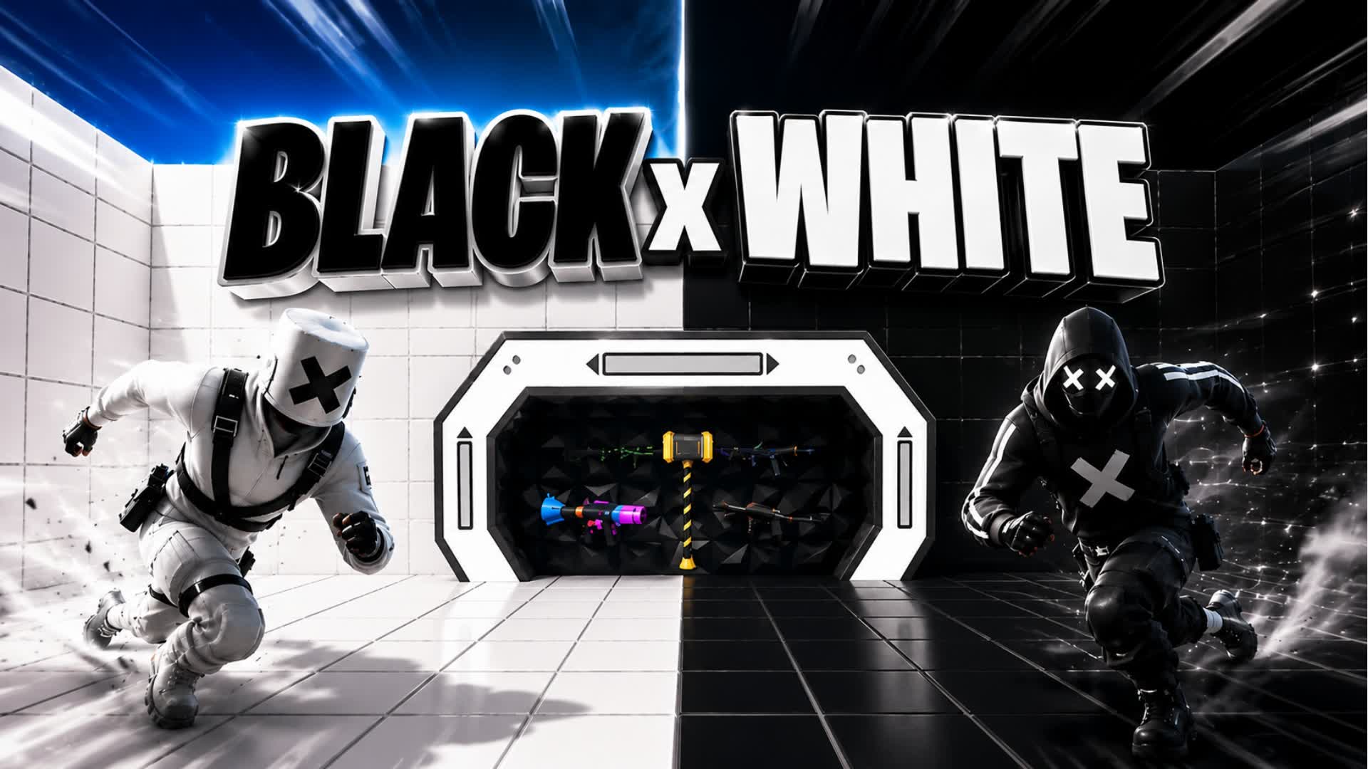 teams - ⚫black vs white⚪ — Fortnite Creative map