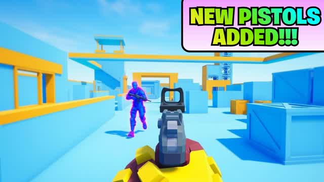 Pistol Arena 🔫 One Shot Mode — Fortnite Creative map cover art