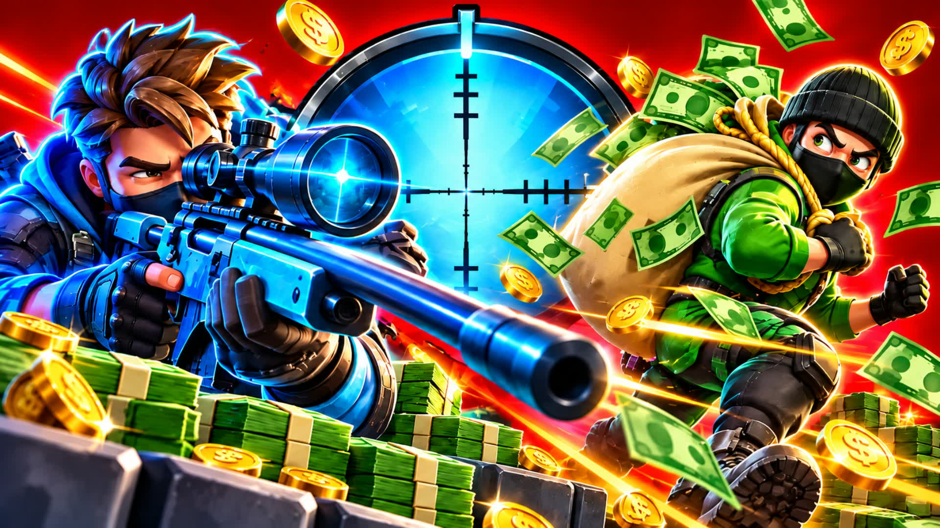 SNIPER VS ROBBERS — Fortnite Creative map