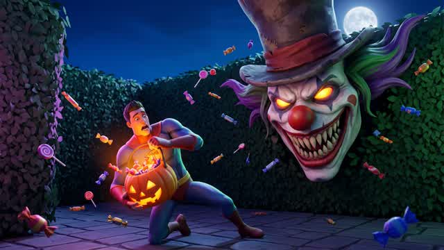 Spooky Halloween Candy Tycoon — Fortnite Creative map cover art