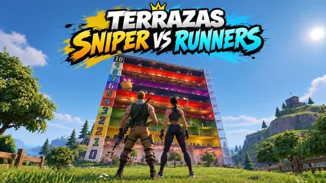 Terrazas  - Snipers vs Runners — Fortnite Creative map cover art