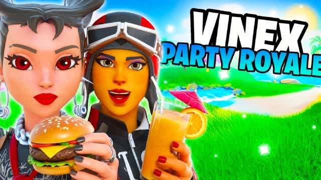 VINEX PARTY ROYALE 🌴 — Fortnite Creative map cover art