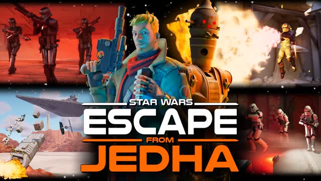 STAR WARS: ESCAPE FROM JEDHA — Fortnite Creative map cover art