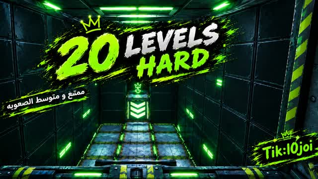 20 Levels Hard Parkour 🏃 — Fortnite Creative map