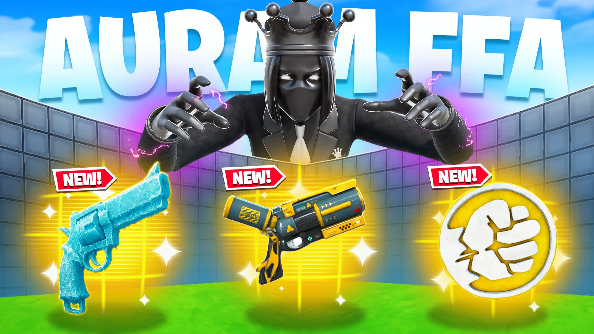 AURAM 1V1 With All Weapons & Vehicles — Fortnite Creative map