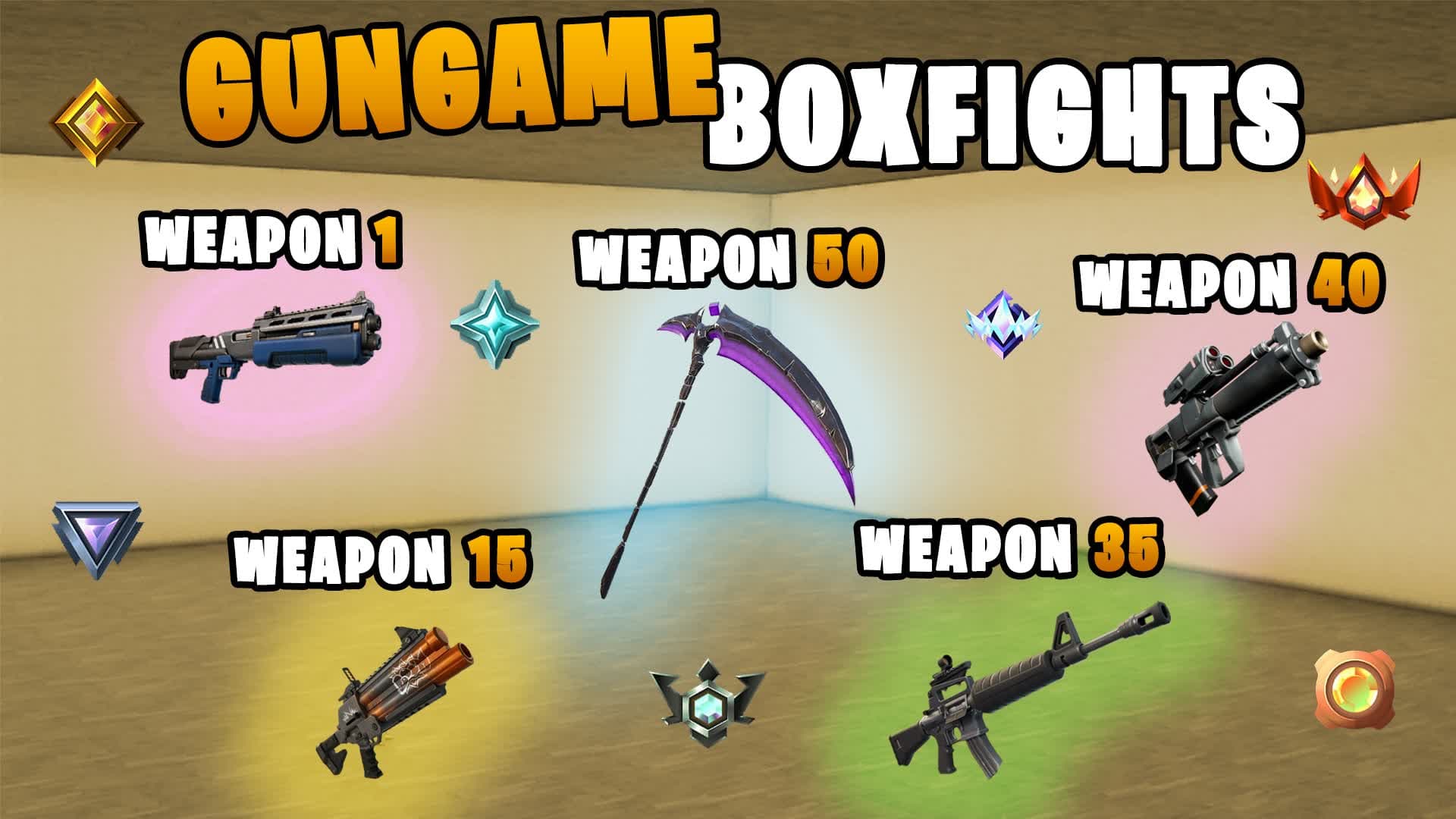 Gun Game Box Fights — Fortnite Creative map