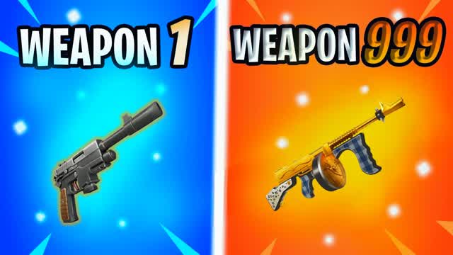 MEGA GUN GAME - ONE SHOT — Fortnite Creative map