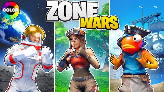 COLOR ZONE WARS — Fortnite Creative map cover art