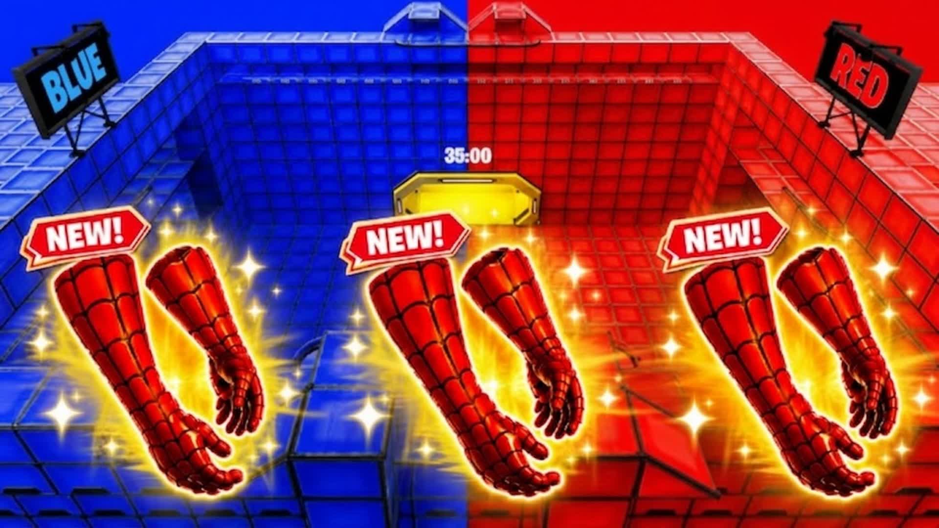 RED VS BLUE SPIDEY NEWDAY🔴 🔵 — Fortnite Creative map