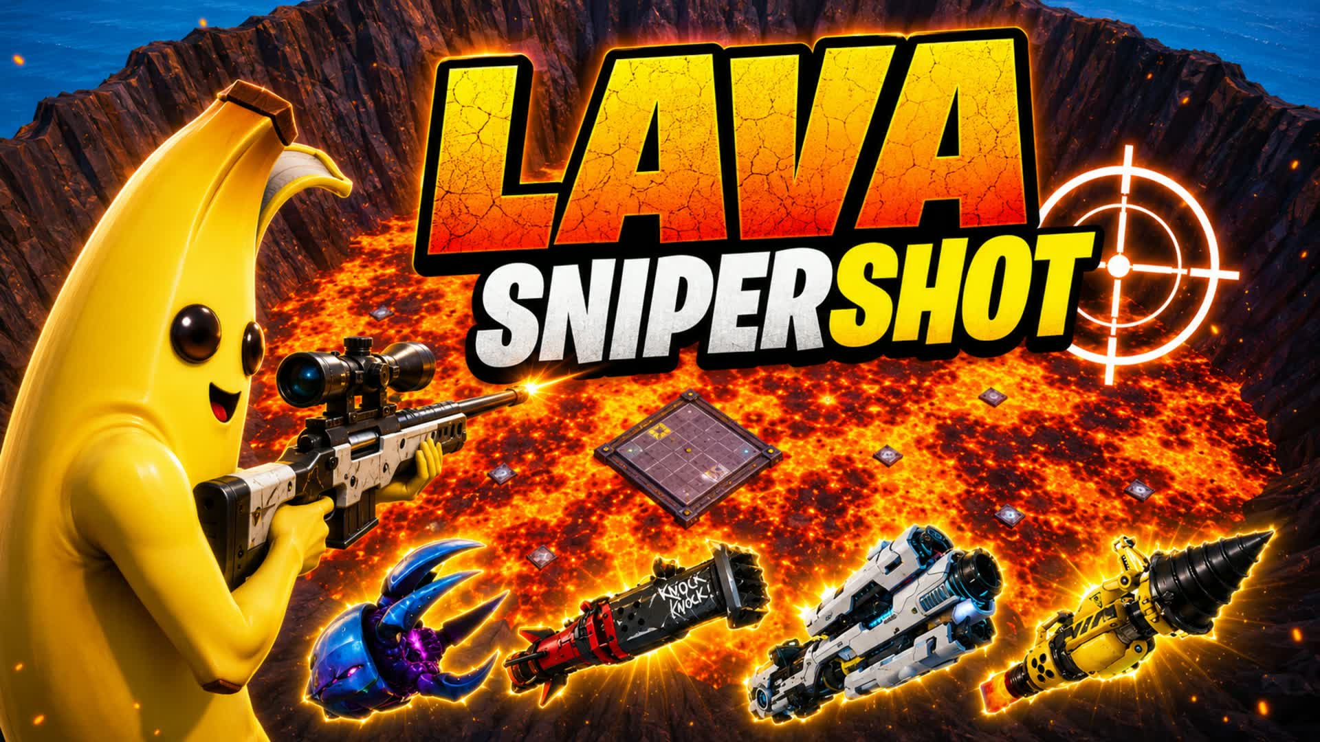 Sniper Headshot Lava — Fortnite Creative map