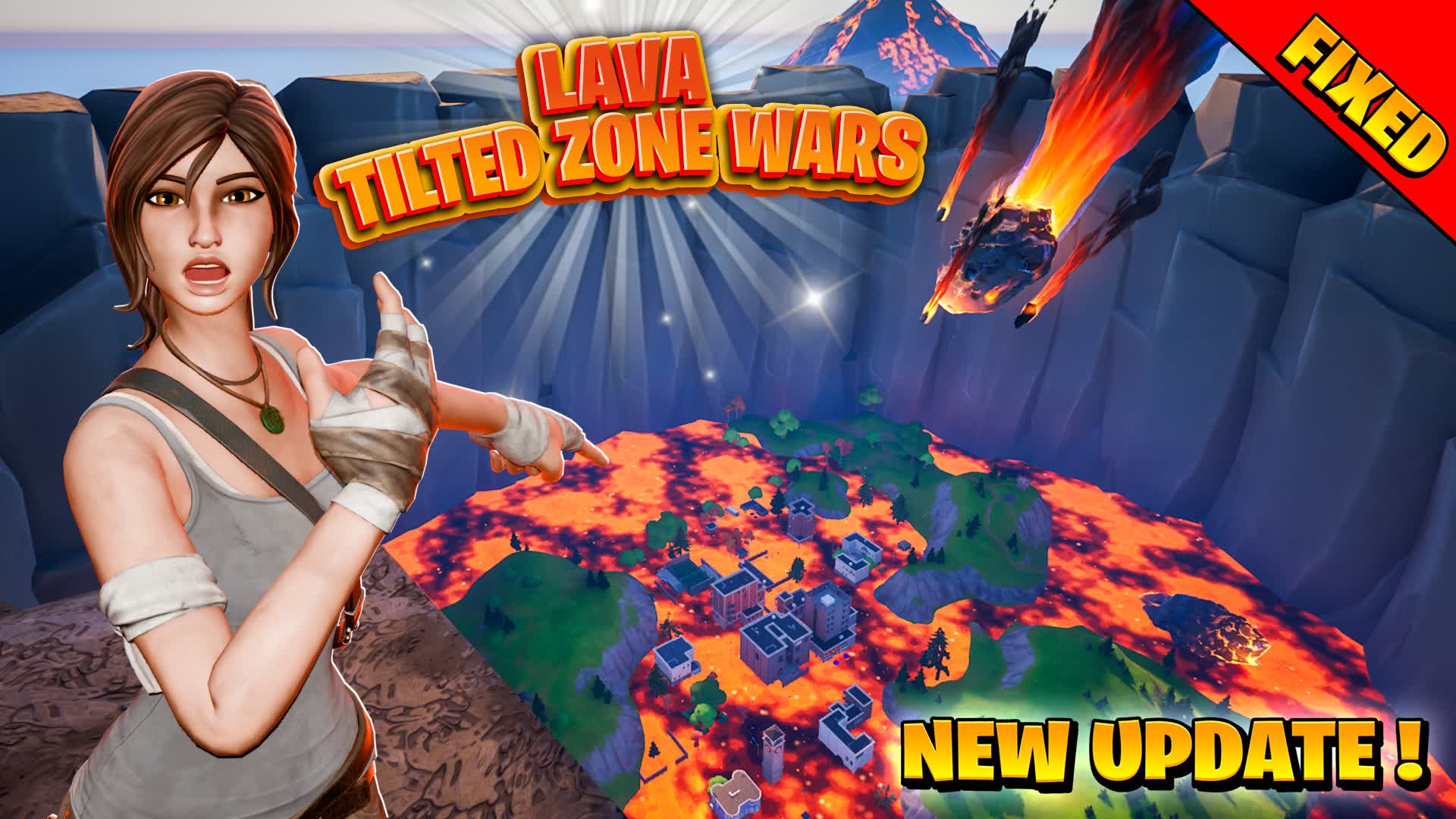 🌋Lava Tilted Zone Wars🌋 — Fortnite Creative map