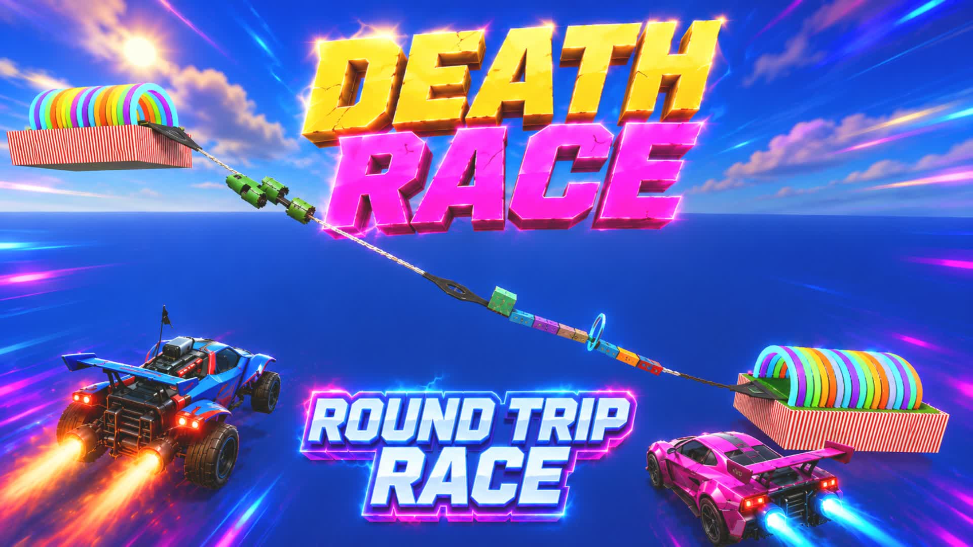 MEGA RAMP DEATH RACE — Fortnite Creative map