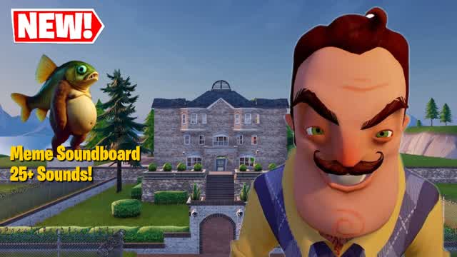 Strange Neighbor Hide and Seek V2! — Fortnite Creative map cover art