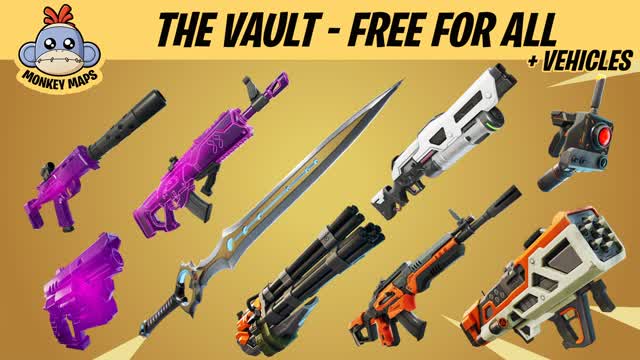 THE VAULT - FREE FOR ALL + VEHICLES — Fortnite Creative map