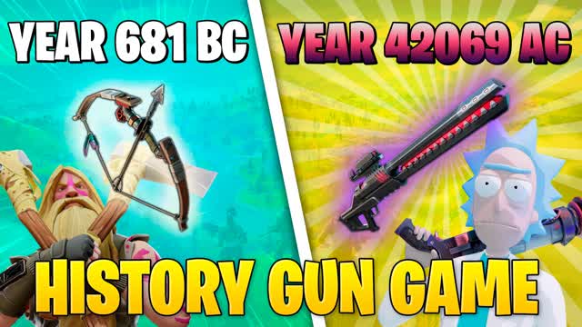 History Gun Game — Fortnite Creative map cover art