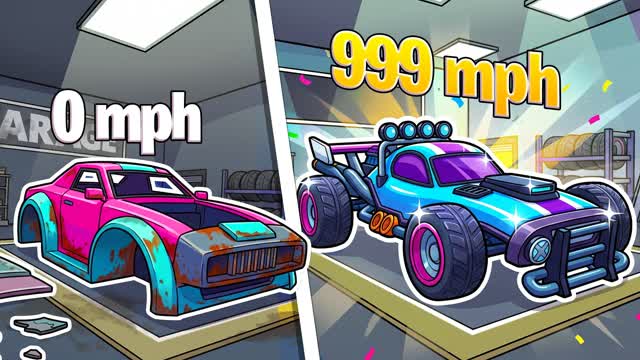 TUNING CARS FOR BRAINROTS — Fortnite Creative map cover art