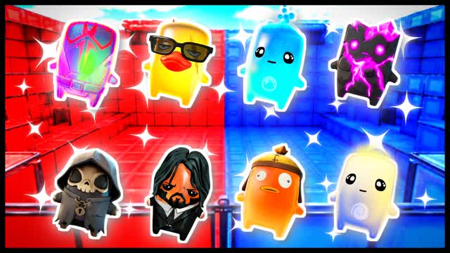 BLUE VS RED THUNDER VEIL 🔵🔴 — Fortnite Creative map
