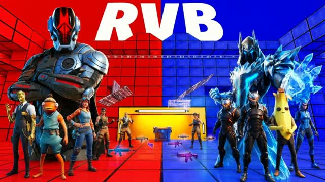 RED VS BLUE 🔴🔵FUN — Fortnite Creative map cover art