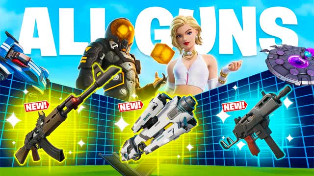 1V1 WITH ALL GUNS & VEHICLES — Fortnite Creative map cover art