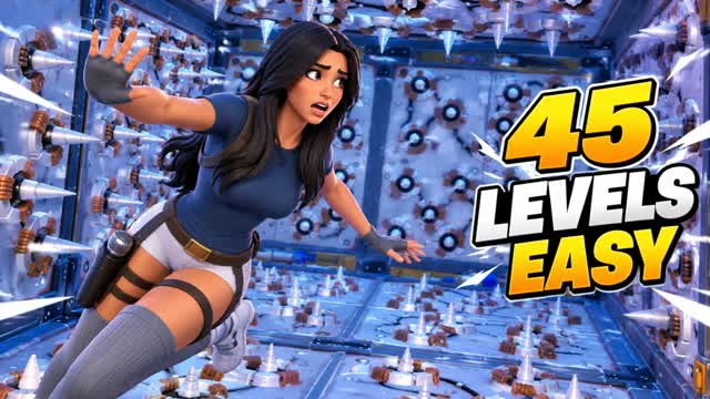 45 LEVELS EASY DEATHRUN — Fortnite Creative map