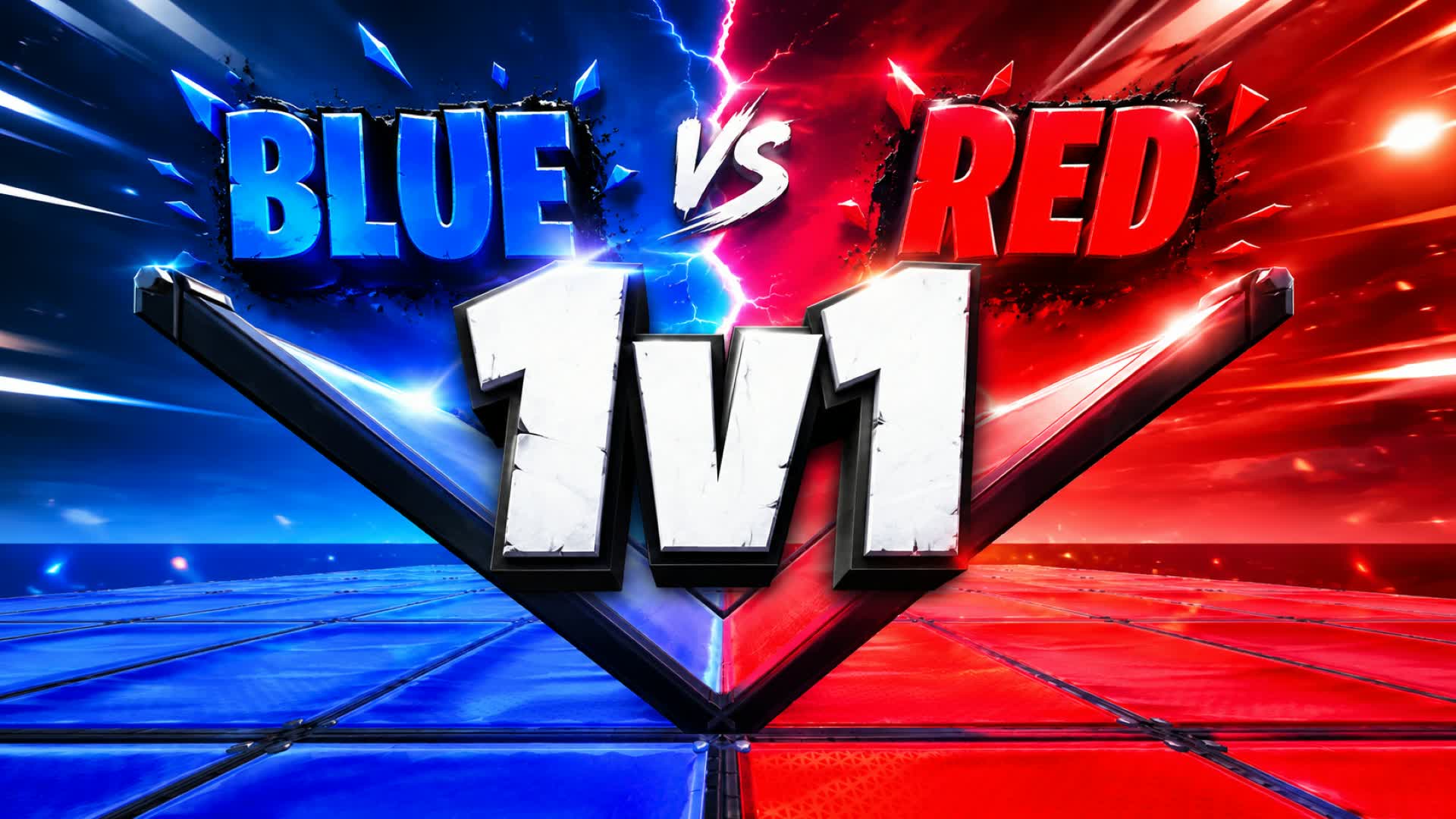 BLUE VS RED FIGHT BATTLE — Fortnite Creative map