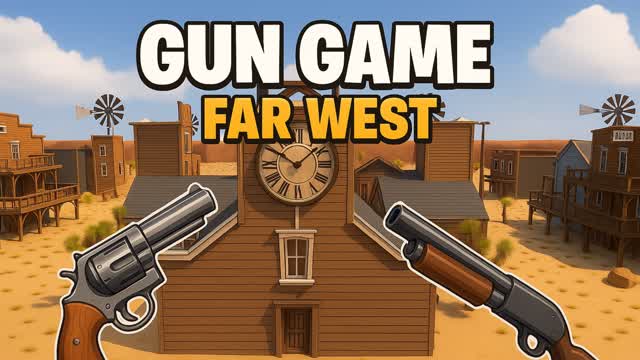 GUN GAME FAR WEST — Fortnite Creative map cover art