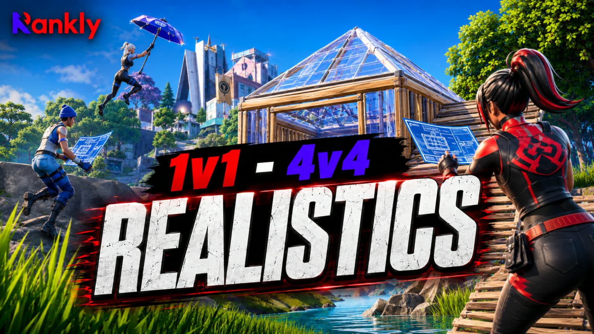Rankly Realistics (1v1-4v4) — Fortnite Creative map