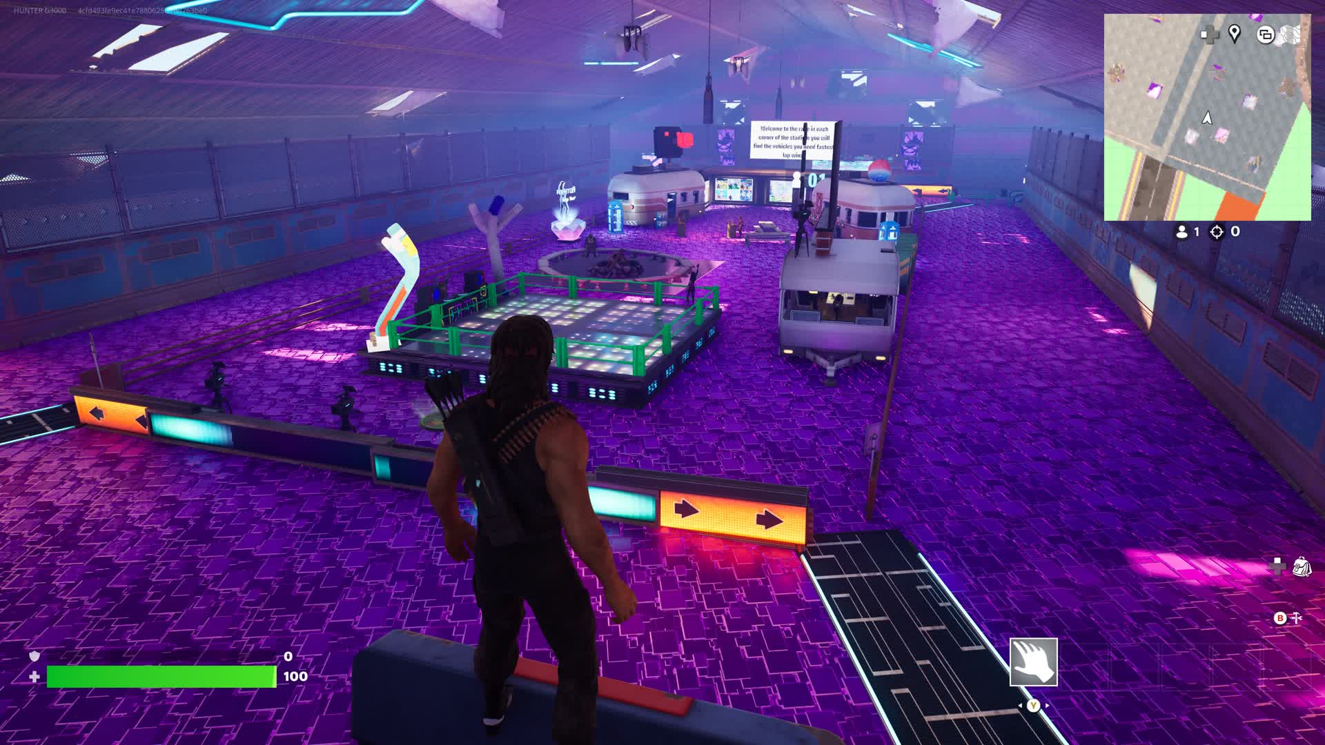 Race cars and zombies — Fortnite Creative map