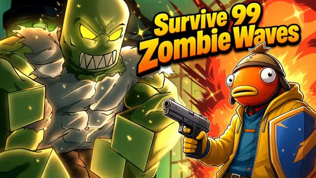 Survive 99 Zombie Waves — Fortnite Creative map