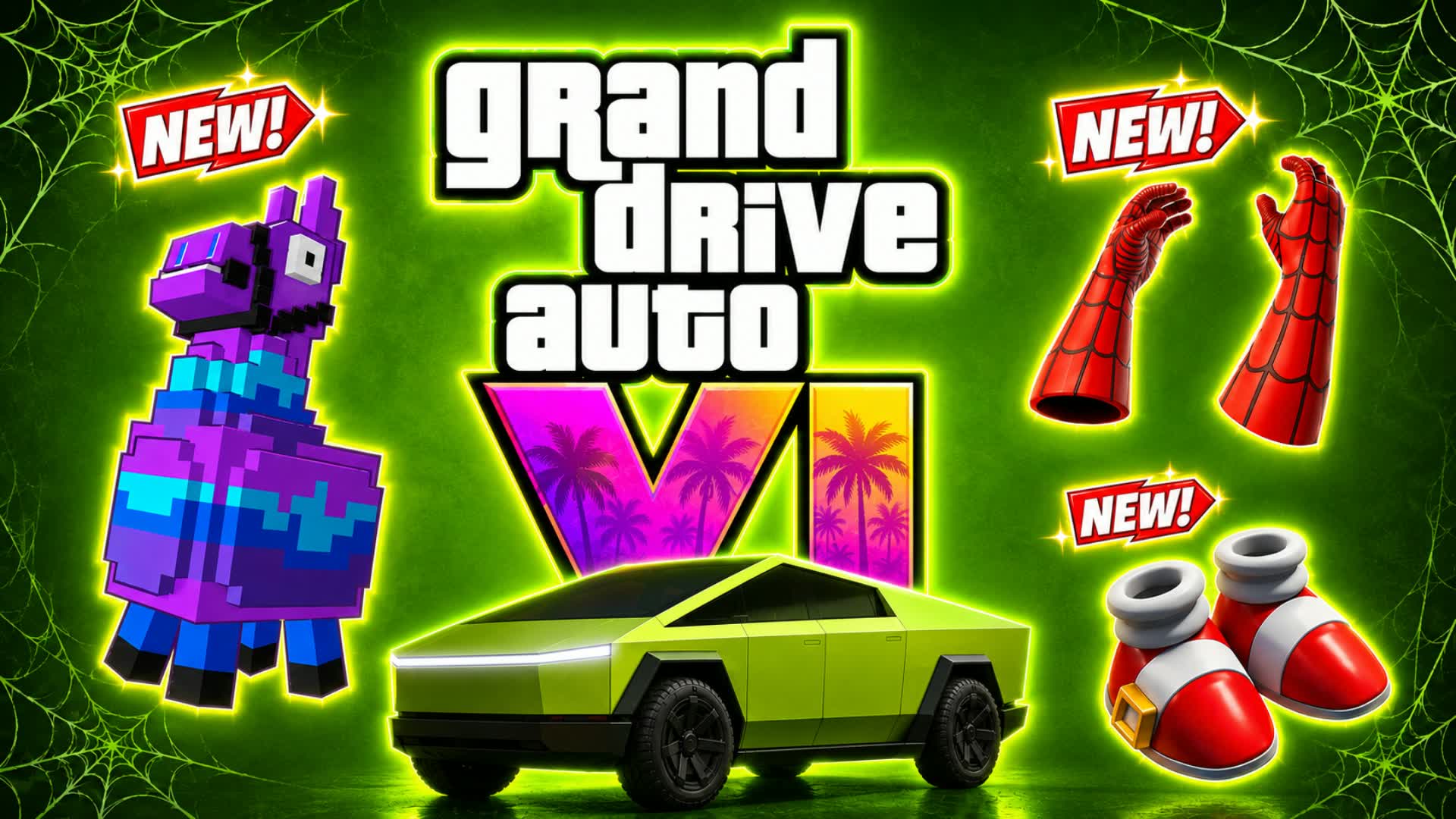 SPIDER GRAND DRIVE AUTO VI GDA 6! ! — Fortnite Creative map