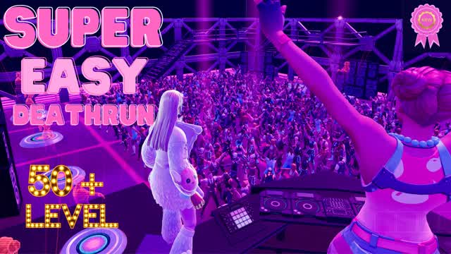 👑 Easy Disco Deathrun 👑 — Fortnite Creative map cover art