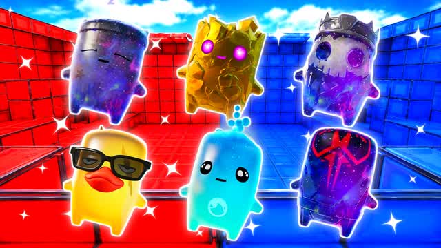 BLUE VS RED GLASS REFLEX 🔵🔴 — Fortnite Creative map cover art