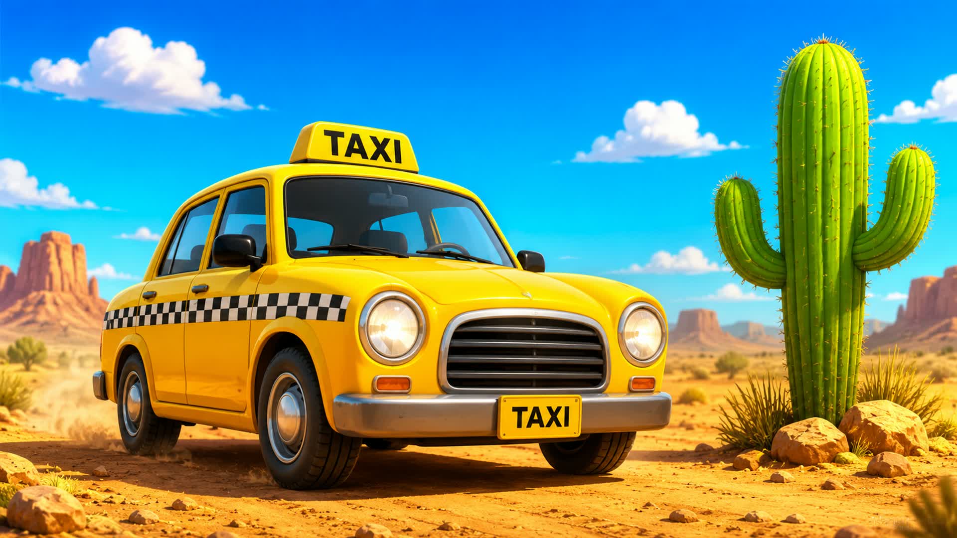 🚕 TAXI DESERT 🏜️ — Fortnite Creative map
