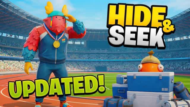 👑 RAINBOW RAINBOW HIDE AND SEEK 👑 — Fortnite Creative map cover art