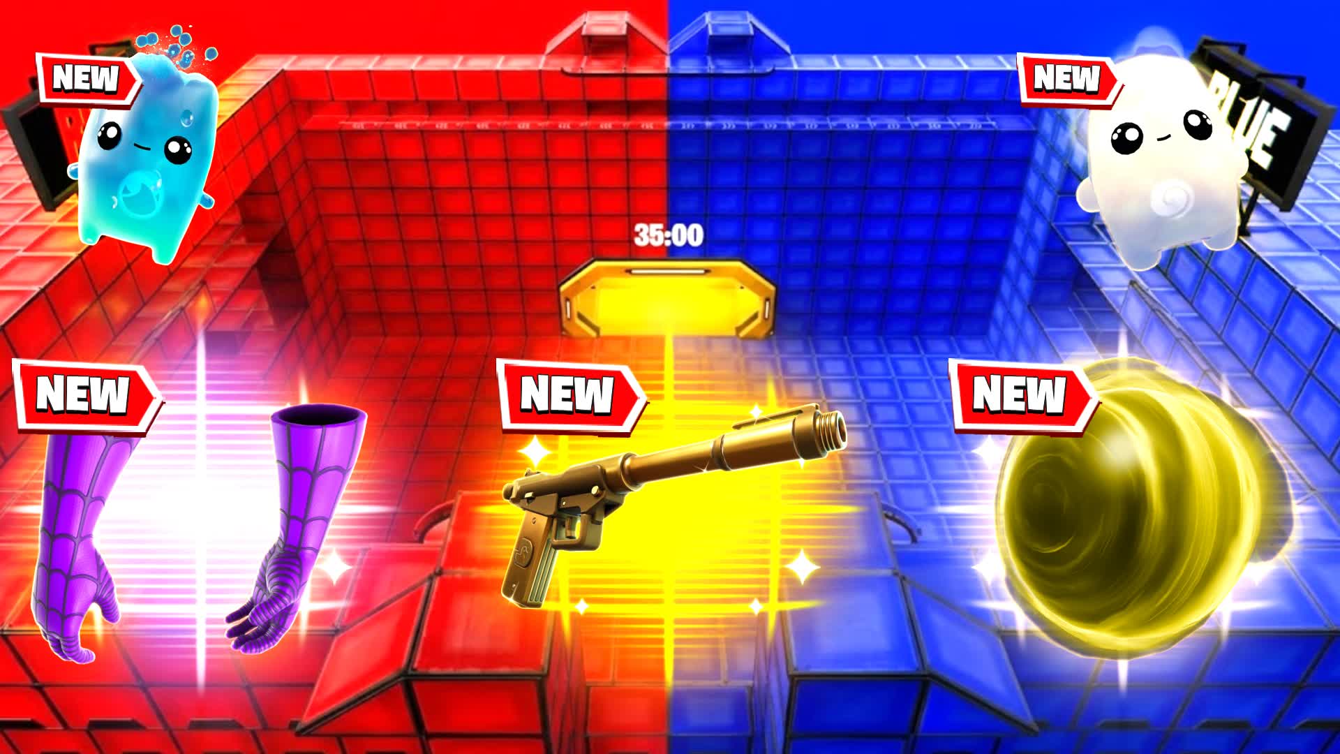 CHAOS RED VS BLUE 🔴🔵 RVB — Fortnite Creative map