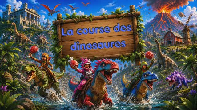 La Grande Course des dinosaures — Fortnite Creative map cover art