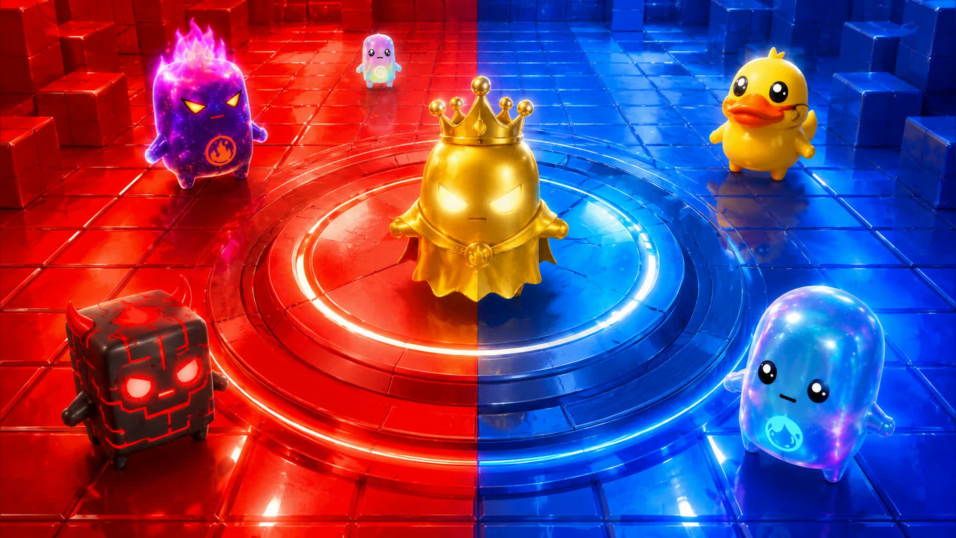 BLUE VS RED FIRE TRACK 🔵🔴 — Fortnite Creative map