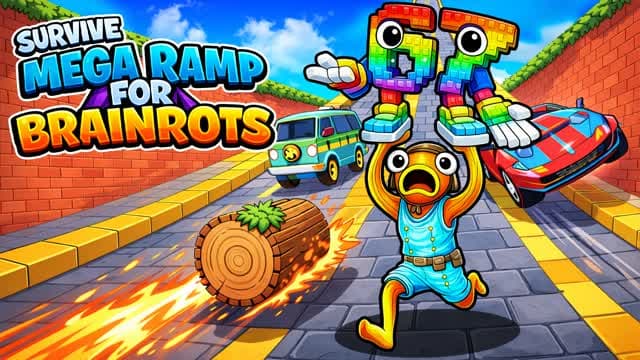 SURVIVE MEGA RAMP FOR BRAINROTS — Fortnite Creative map cover art