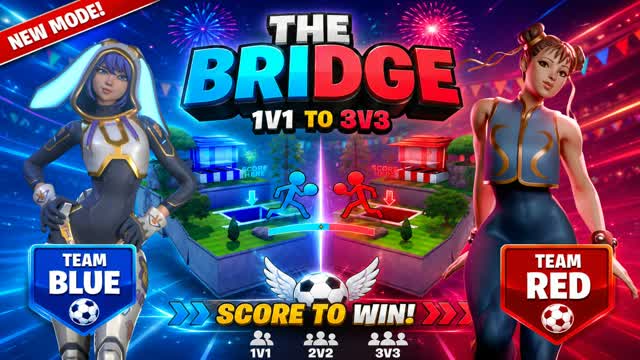 THEBRIDGE 1V1 TO 3V3 — Fortnite Creative map cover art