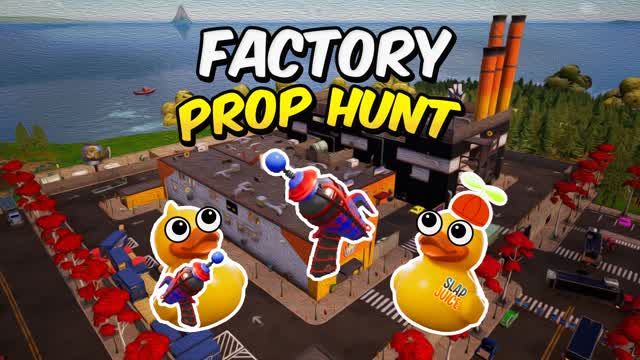 FACTORY PROP HUNT 🏭 — Fortnite Creative map cover art