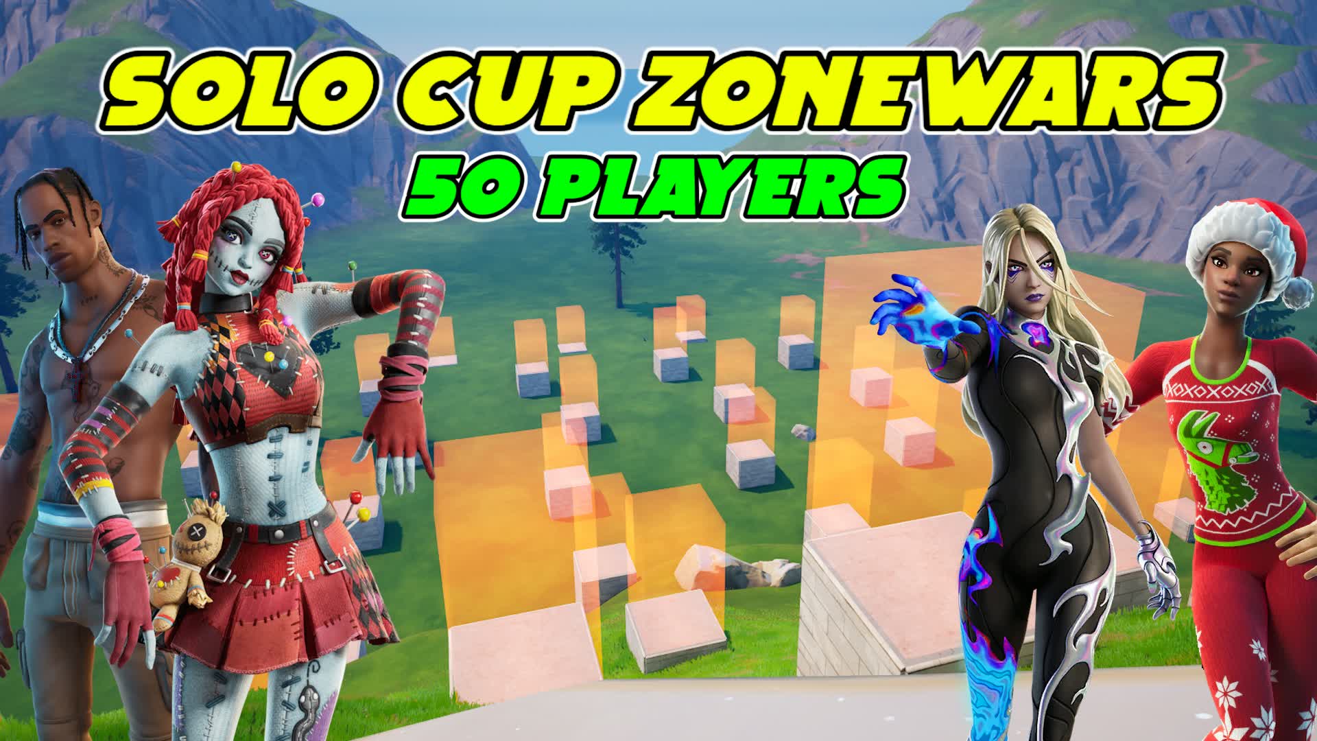 SOLO CUP ZONEWARS 50 PLAYERS — Fortnite Creative map