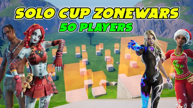 SOLO CUP ZONEWARS 50 PLAYERS — Fortnite Creative map cover art