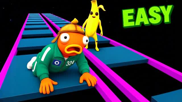 EASY GLASS BRIDGE SQUID GAME — Fortnite Creative map