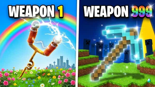 GUN GAME ONE SHOT EXTREME💥 — Fortnite Creative map