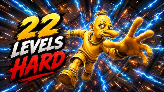 SUPER HARD PARKOUR 22+ LEVELS — Fortnite Creative map cover art
