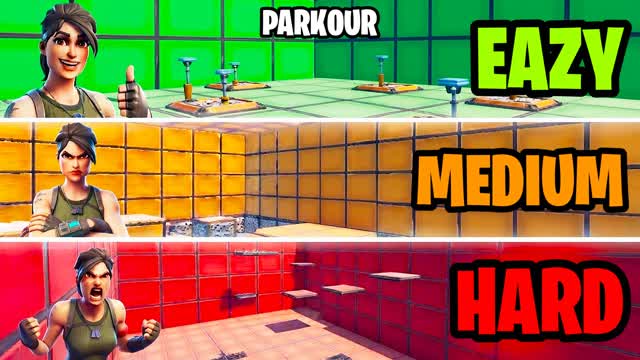 Eazy Medium Hard parkour [Eaa1] — Fortnite Creative map