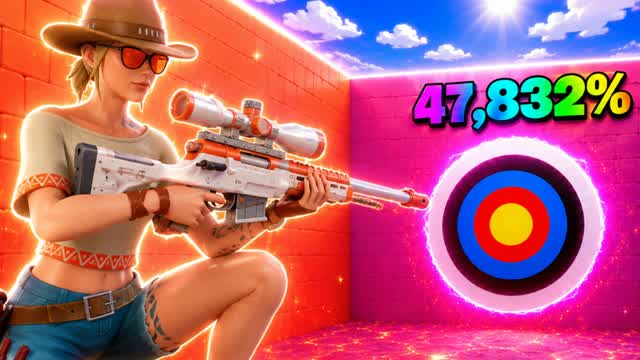 XD TRICKSHOT PARKOUR CARD 🎯 SHOT PORA — Fortnite Creative map cover art