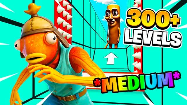 CRAZY MEDIUM PARKOUR 300+🤯 — Fortnite Creative map cover art